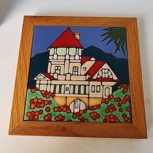 Holly Hill Hand-Painted Trivet Tile Art